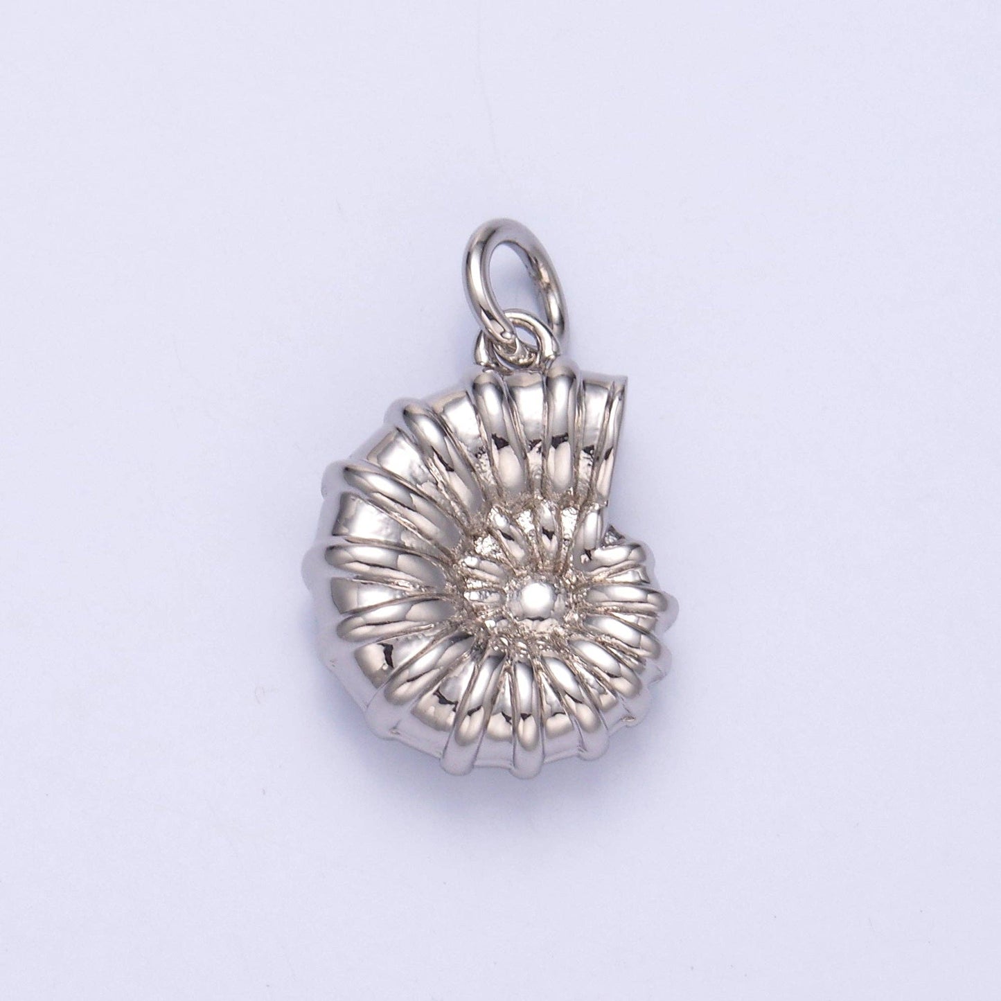 24K Gold Filled Nautilus Shell Multidimensional 3D Charm in Gold & Silver | N014: Gold