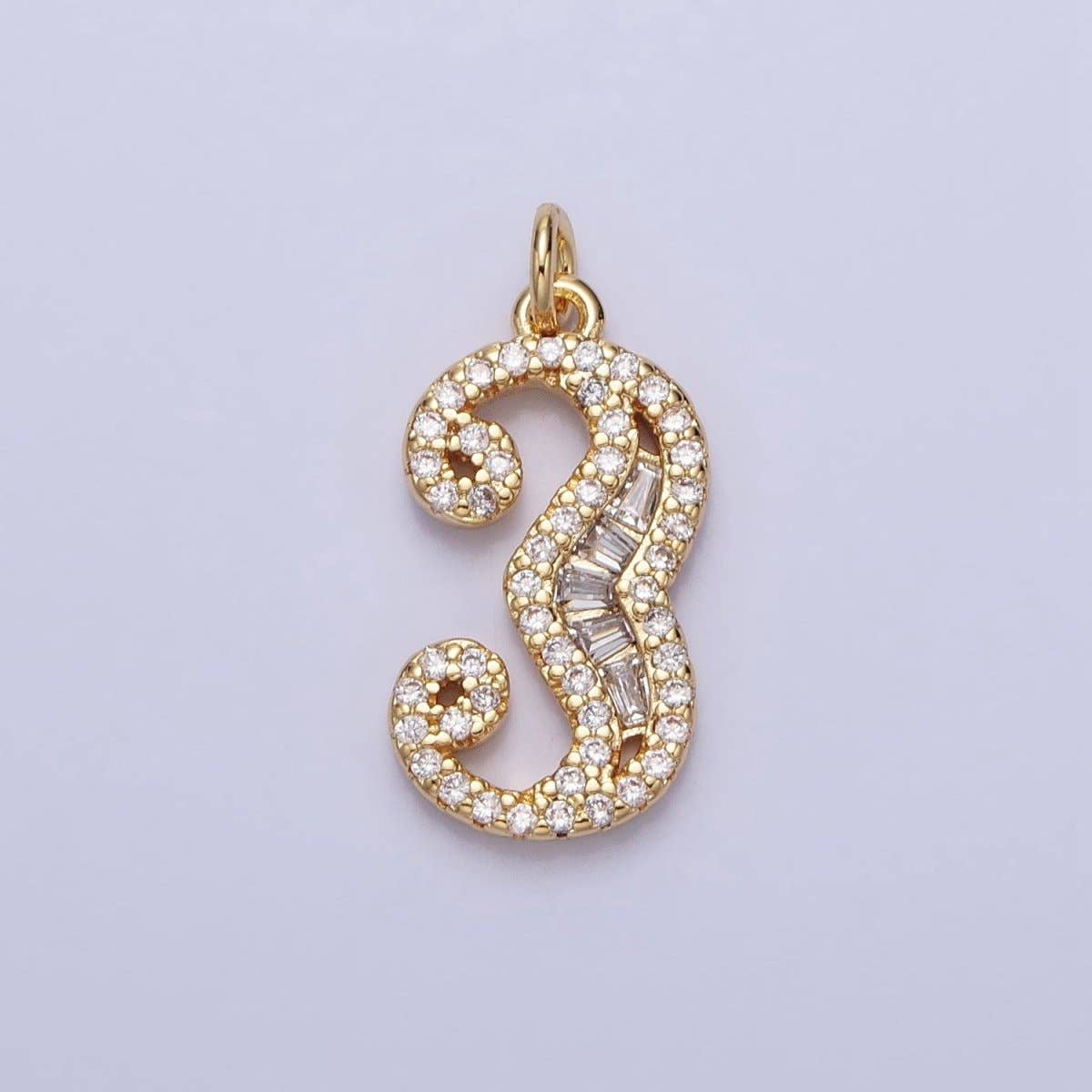 Micro Pave CZ Numbering Charms Pave Dangle Gold Filled Over Brass Number Charms Women Pave Number Findings Number 0-9 Charms AC519 - AC528: All # 0-9