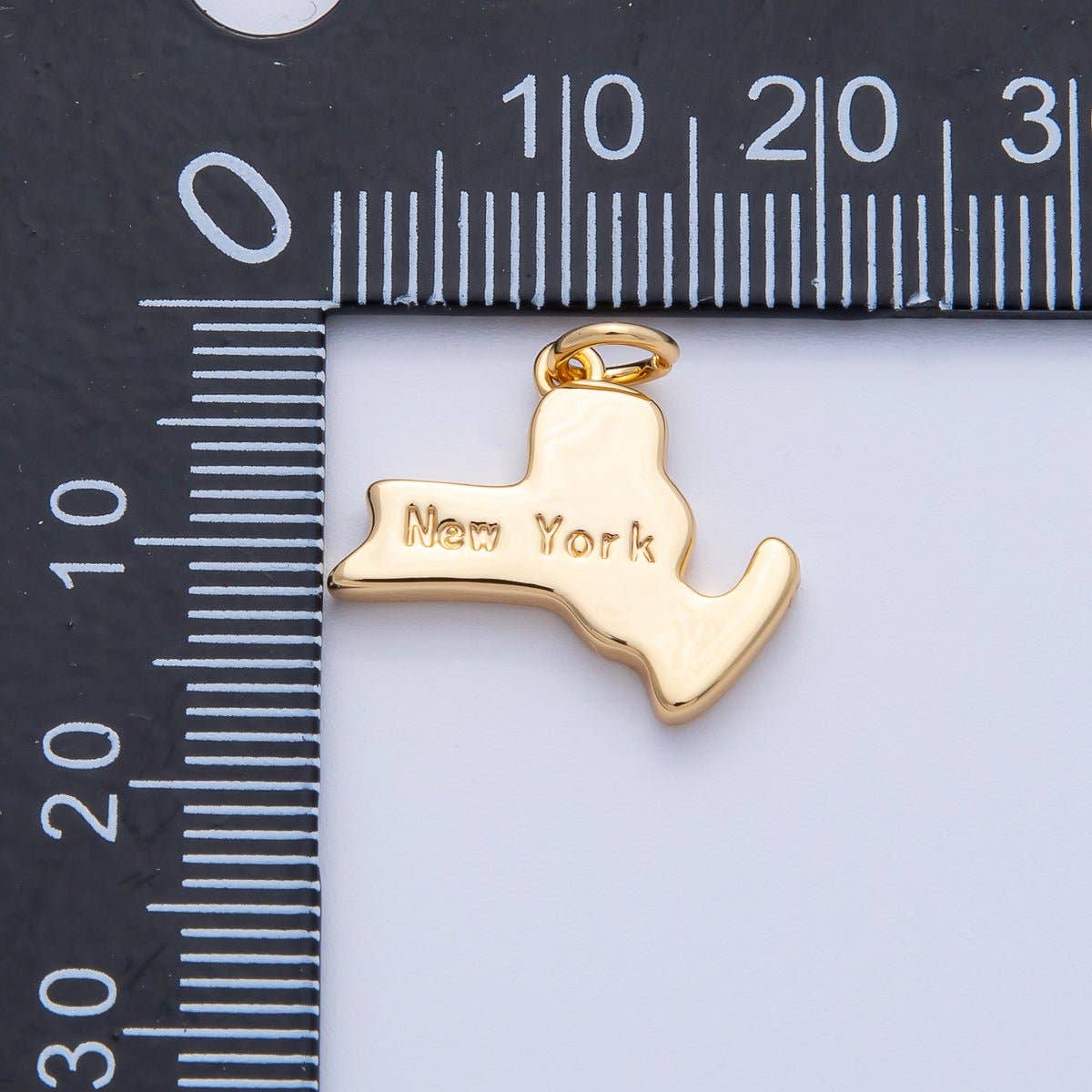18K Gold Filled United States of America State Map Charm in Gold & Silver | AK064 - AK113: SILVER / 49. Texas