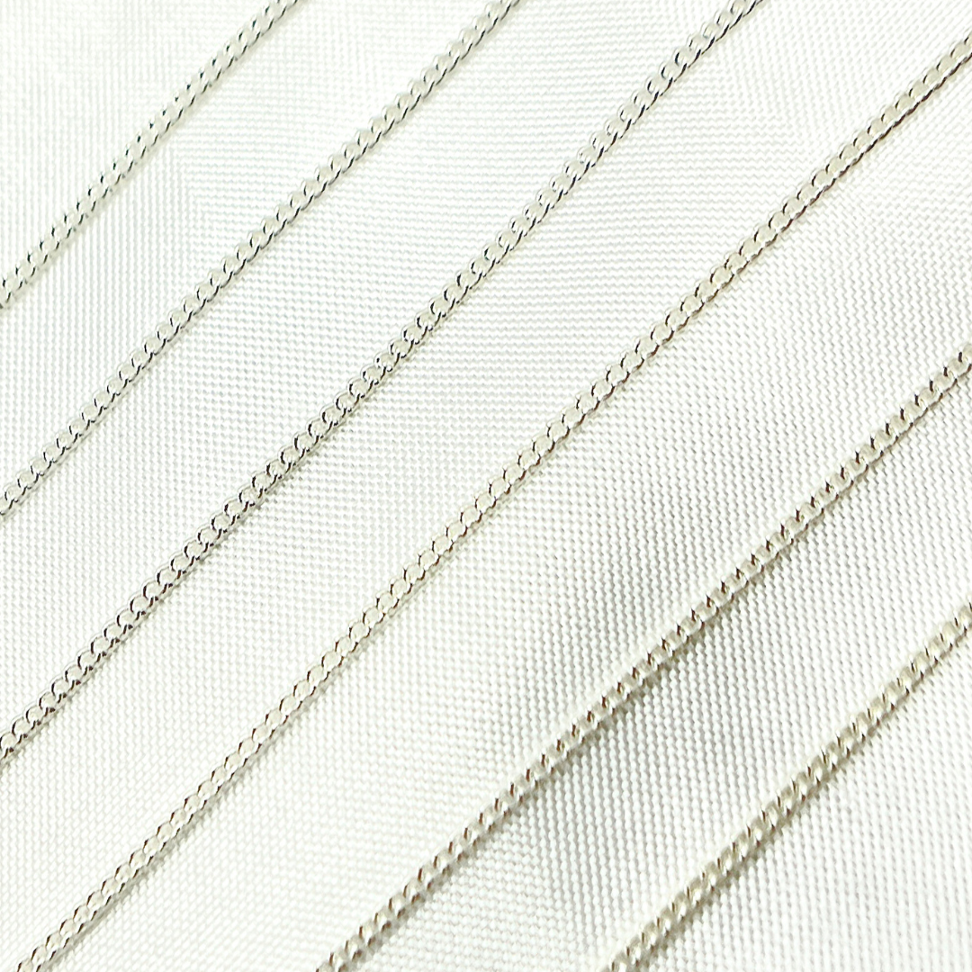 Permanent Jewelry  Sterling Silver Cable Link Chain: 7in / 0mm-1mm / Curb