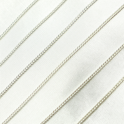 Permanent Jewelry  Sterling Silver Cable Link Chain: 7in / 0mm-1mm / Curb
