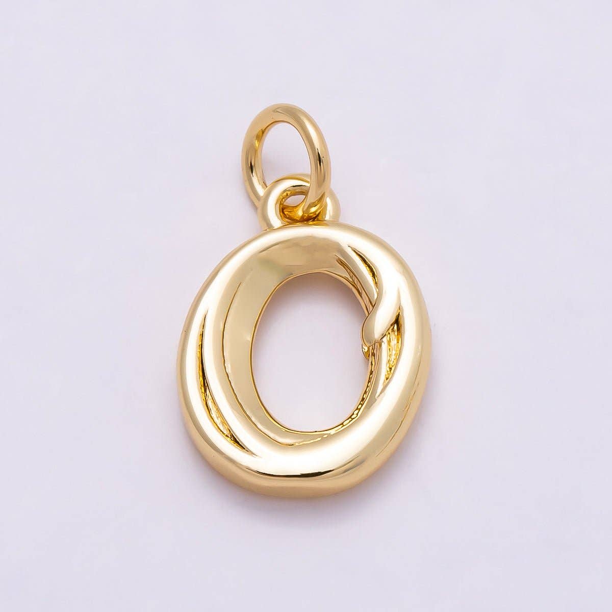 16K Gold Filled 14mm Minimalist Molten Number Numerology Charm | Charms-00878 ~ Charms-00887: Numbers 0-9 Set