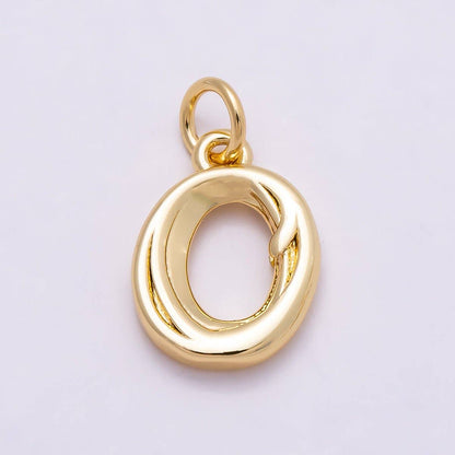 16K Gold Filled 14mm Minimalist Molten Number Numerology Charm | Charms-00878 ~ Charms-00887: Numbers 0-9 Set