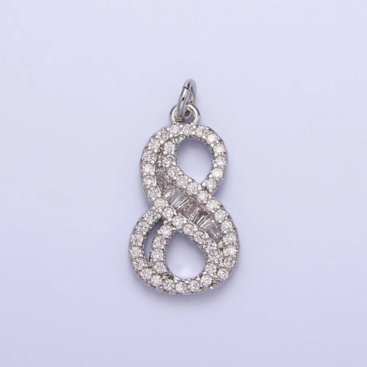 Micro Pave CZ Numbering Charms Pave Dangle Silver Number Charms Women Pave Number Findings Number 0-9 Charms AC529 - AC538: 7