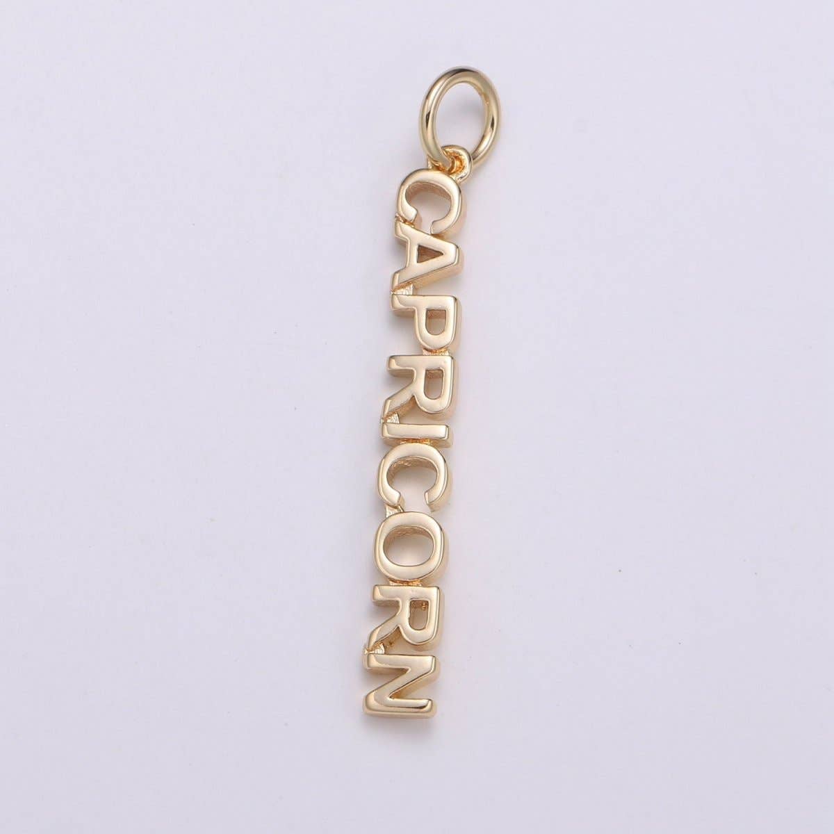 Gold Filled Zodiac Sign Script Words Mini Charm in Gold & Silver | A-A1815-A-A1820 | A-A1839-A-A1844: Gold / Scorpio