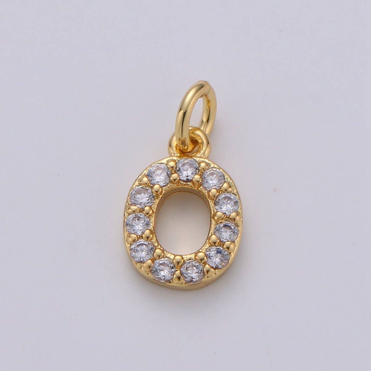 14k Gold Filled Tiny CZ Initial, Letter Alphabet Micro Pave charms Dainty Gold Cubic Pendant Charm for Necklace Bracelet Earring Add on A-099 to A-111: By Set
