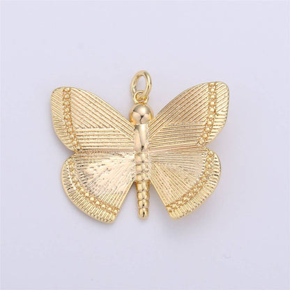 Dainty 14k Gold Filled Butterfly Pendant Gold Butterfly Charms for Bracelet, Earring, Necklace Charms for Jewelry Making Supply D-491 C-653: 11 mm