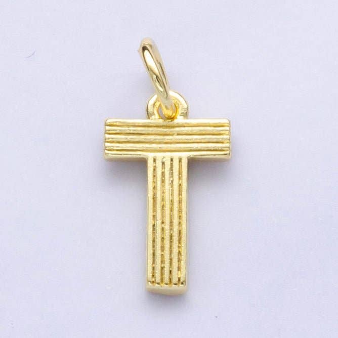 24K Gold Filled Groovy Disco Initial Letter Charm | A185 - A197: Letter K