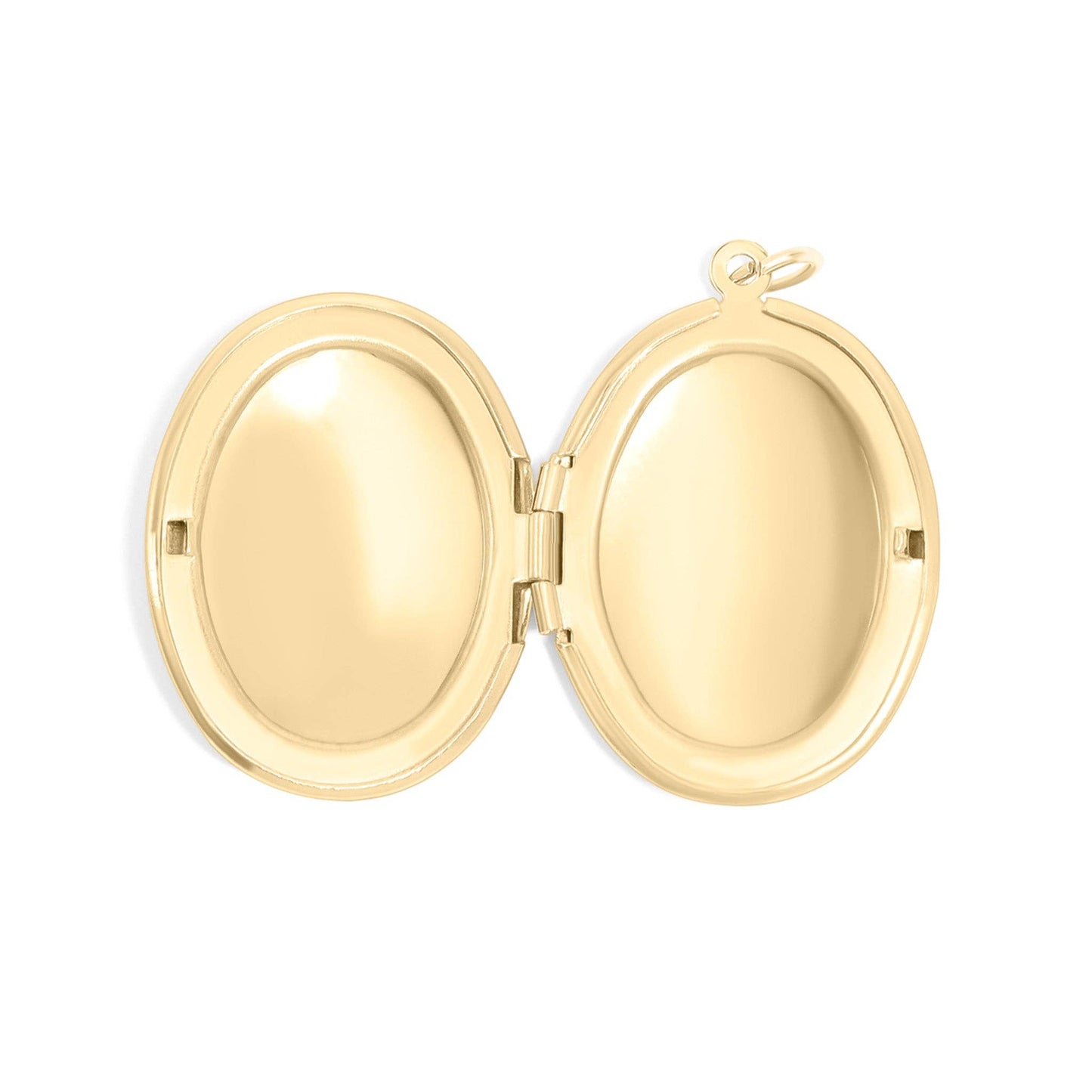 Small - 18K Gold PVD Stainless Steel Oval Locket: Stainless