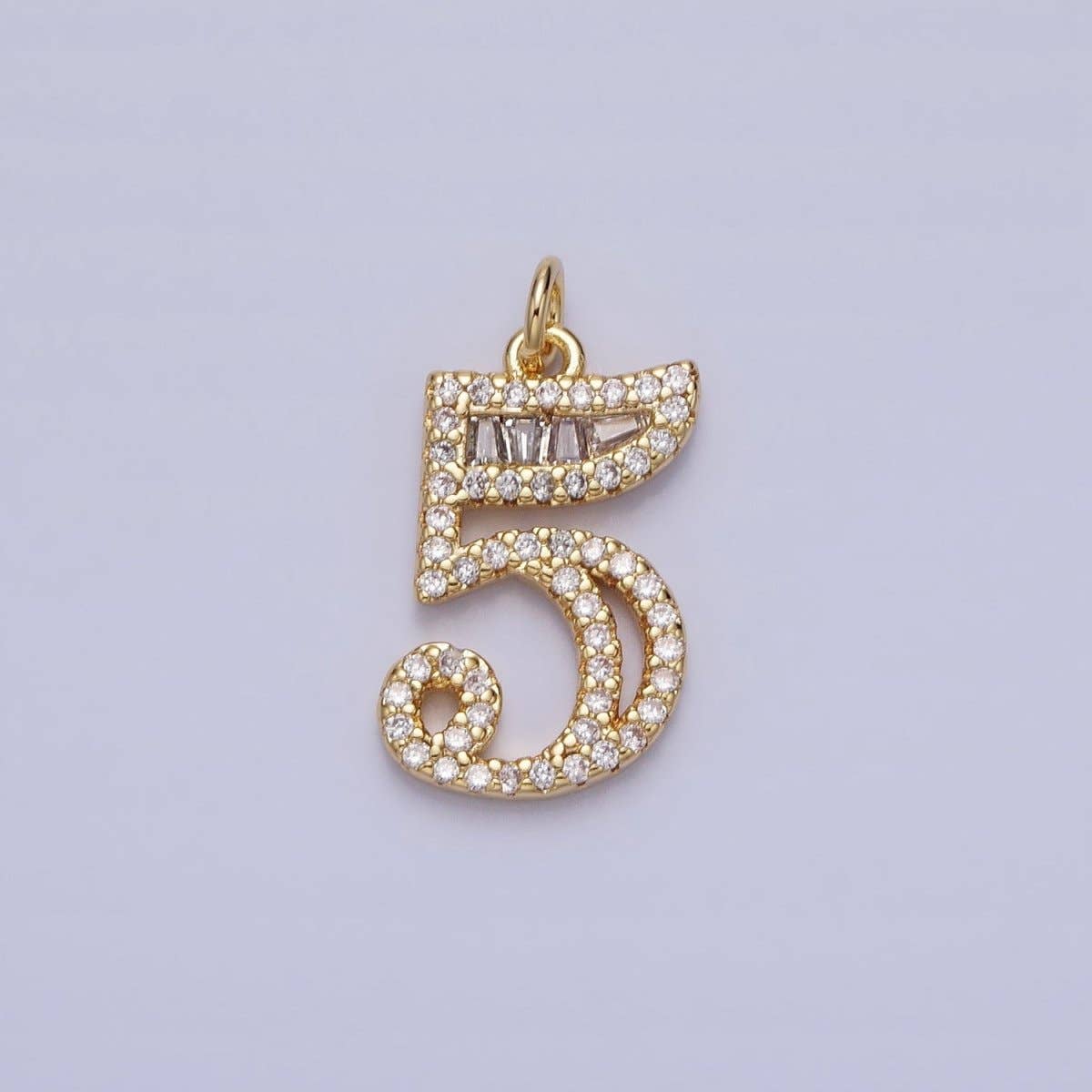 Micro Pave CZ Numbering Charms Pave Dangle Gold Filled Over Brass Number Charms Women Pave Number Findings Number 0-9 Charms AC519 - AC528: All # 0-9