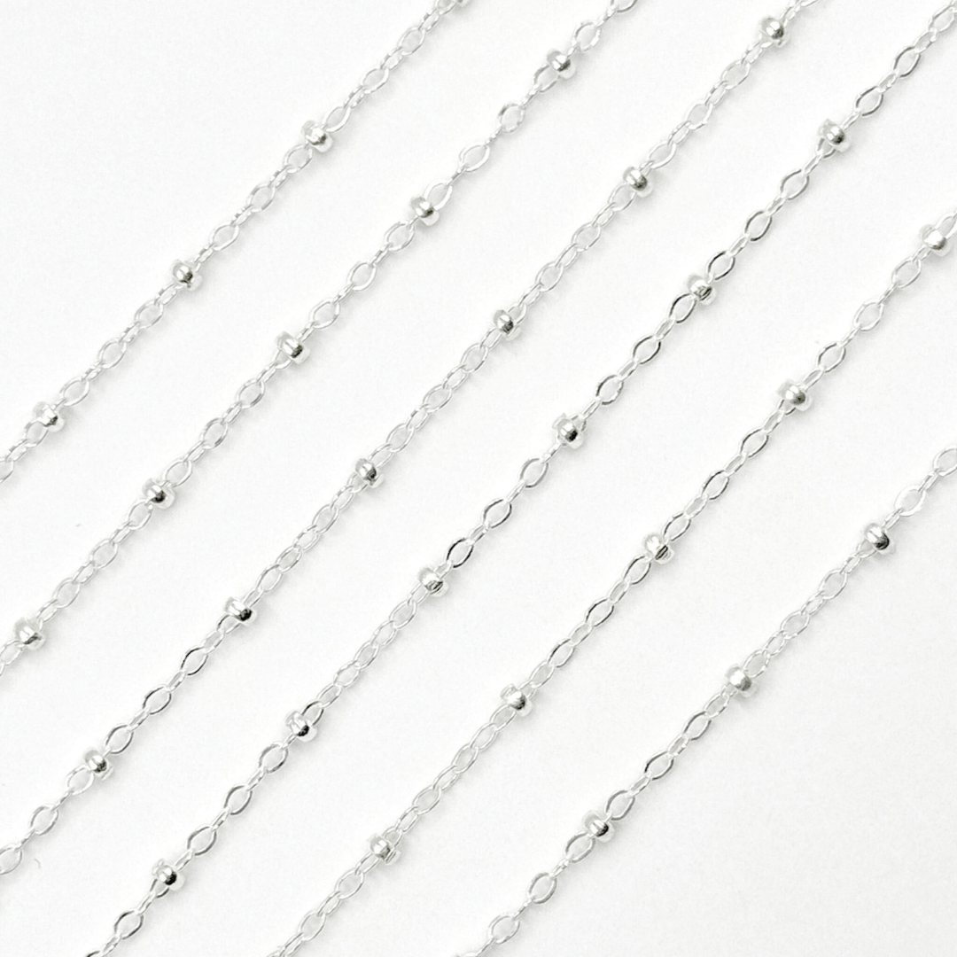 Permanent  Jewelry  925 Sterling Silver Satellite Chain: 7in. / 1.1mm-2mm / Satellite
