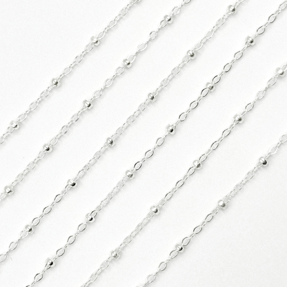 Permanent  Jewelry  925 Sterling Silver Satellite Chain: 7in. / 1.1mm-2mm / Satellite