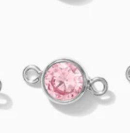 Silver pink connector