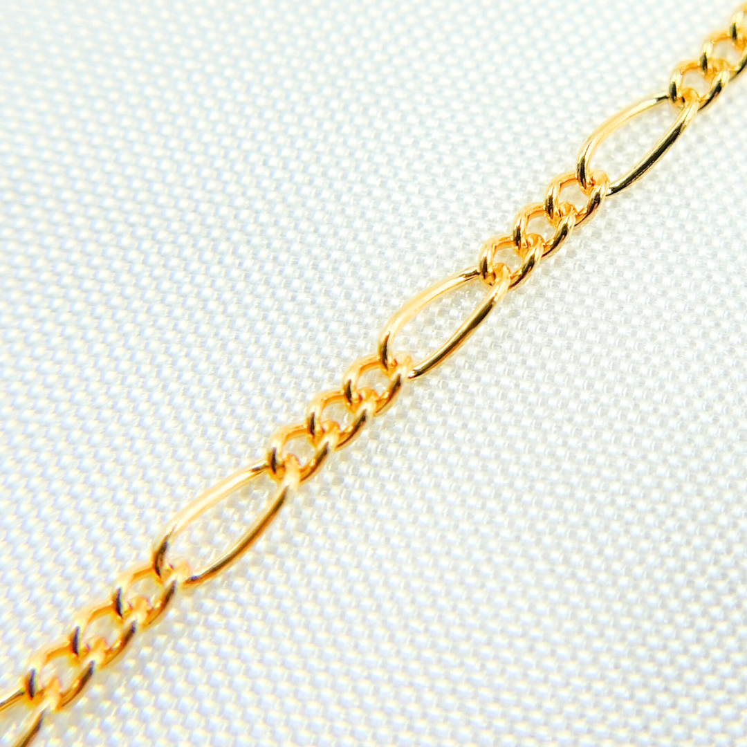Permanent  Jewelry  14k Gold Filled Figaro Chain: 7in. / 2.1mmx3mm / Figaro