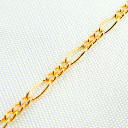 Permanent  Jewelry  14k Gold Filled Figaro Chain: 7in. / 2.1mmx3mm / Figaro