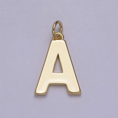 14k Gold Filled Minimalist Font Initial Letters Pendant Charm Wholesale Jewelry Supply A-703-A-715: All Initial