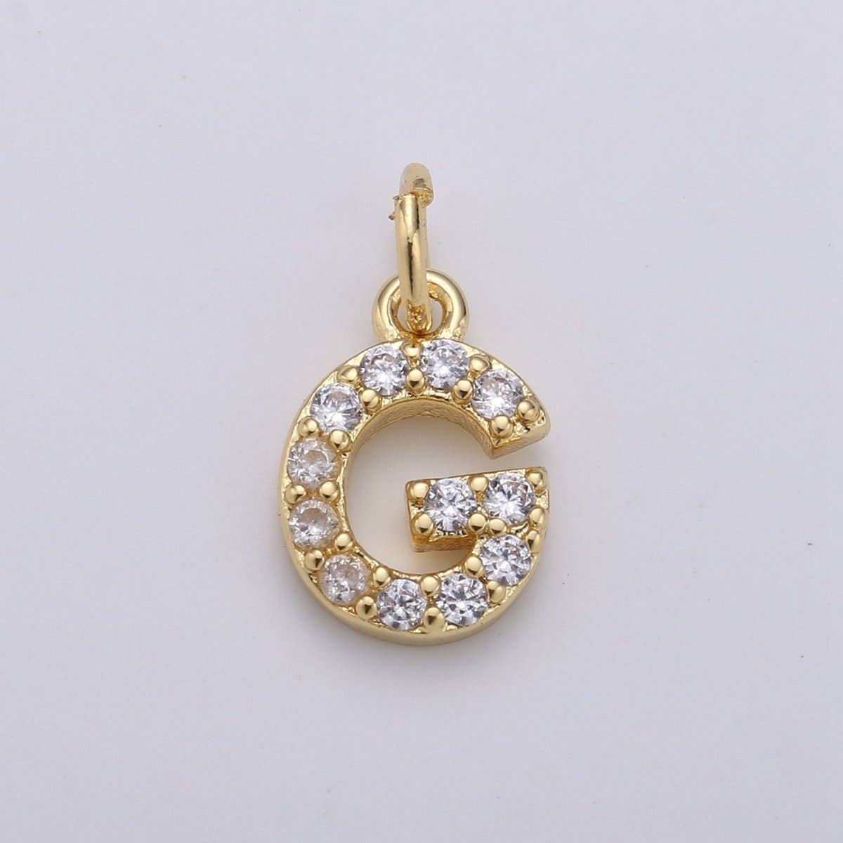 14k Gold Filled Tiny CZ Initial, Letter Alphabet Micro Pave charms Dainty Gold Cubic Pendant Charm for Necklace Bracelet Earring Add on A-099 to A-111: By Set