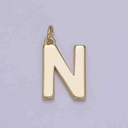 14k Gold Filled Minimalist Font Initial Letters Pendant Charm Wholesale Jewelry Supply A-703-A-715: All Initial
