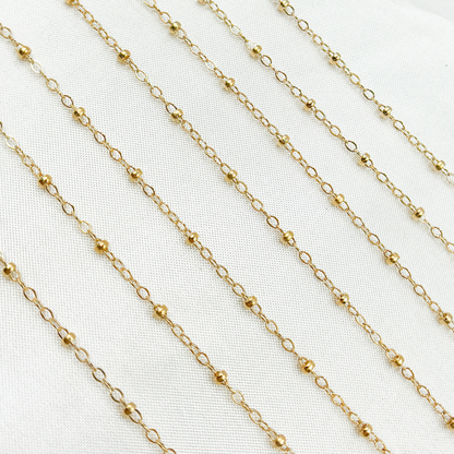 Permanent Jewelry 14k Gold Filled Satellite Chain: 7in. / 2.1mm - 3mm / Satellite