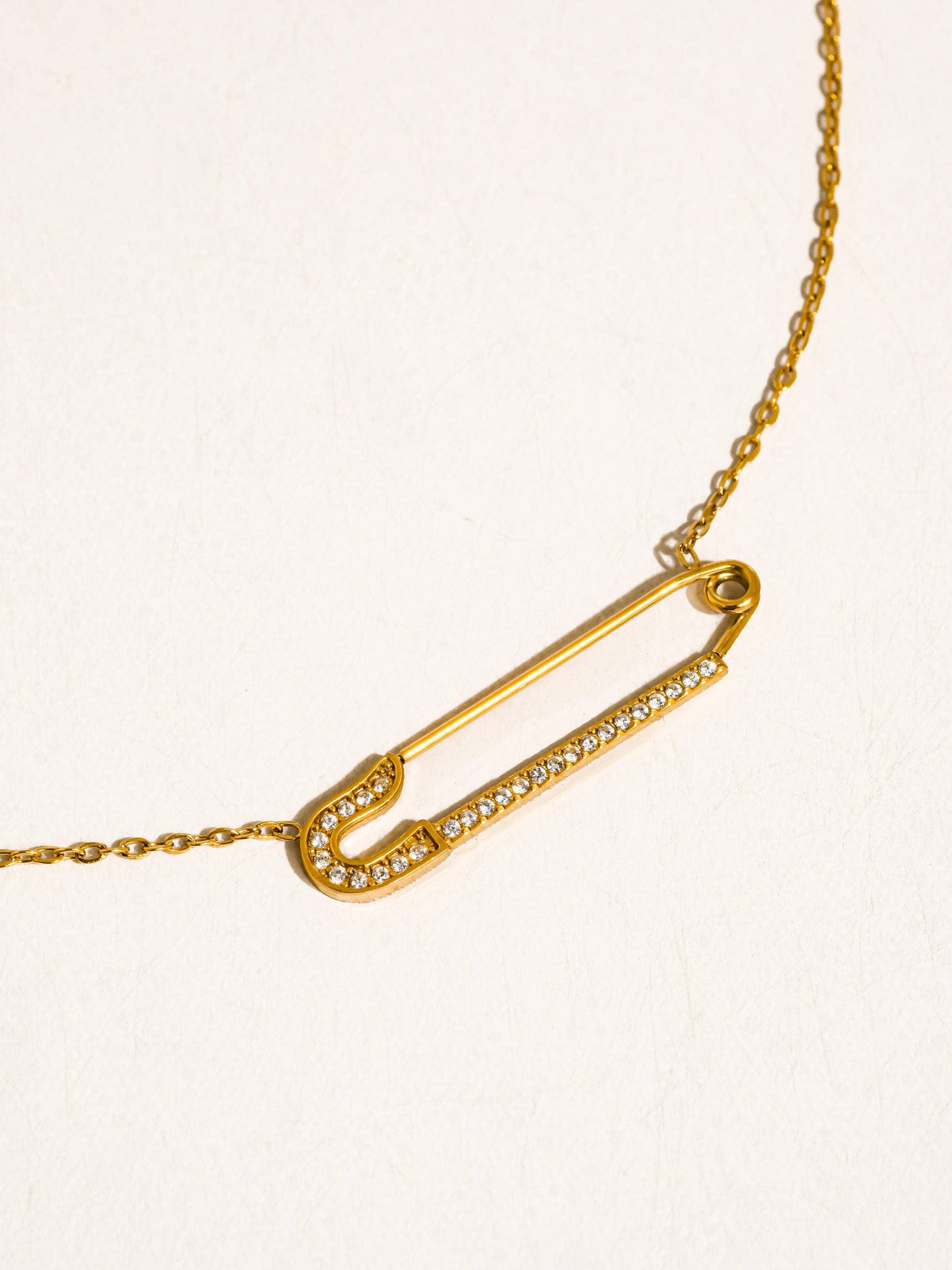 Lyselle 18K Gold Non-Tarnish Dainty Bar Necklace: Yellow Gold