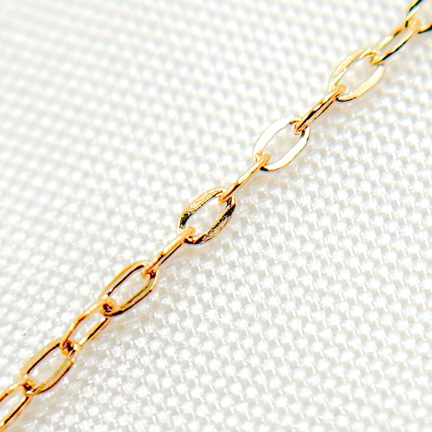 Permanent  Jewelry 14K Gold Filled Cable Chain: 1.1mm-2mm 7in