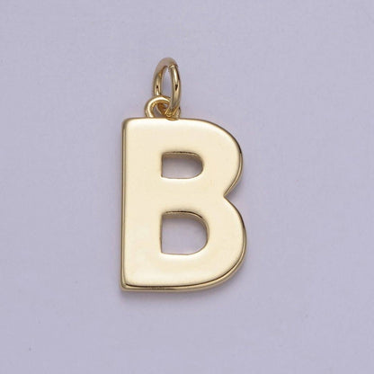 14k Gold Filled Minimalist Font Initial Letters Pendant Charm Wholesale Jewelry Supply A-703-A-715: All Initial