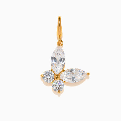 Butterfly Gem Bag Charm: Gold