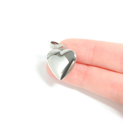 18K Gold PVD Stainless Steel Heart Locket / PDL0239: Gold