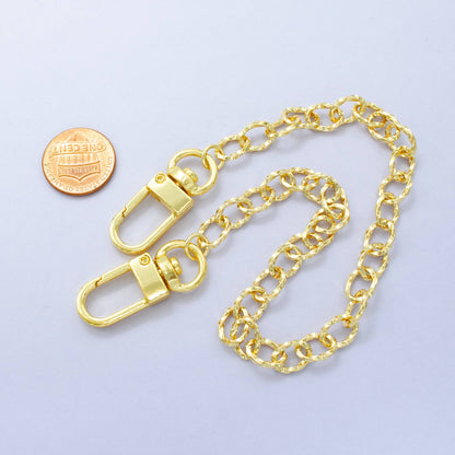 Long Bag Charm Gold Filled Purse Chain for DIY Handbag Charm