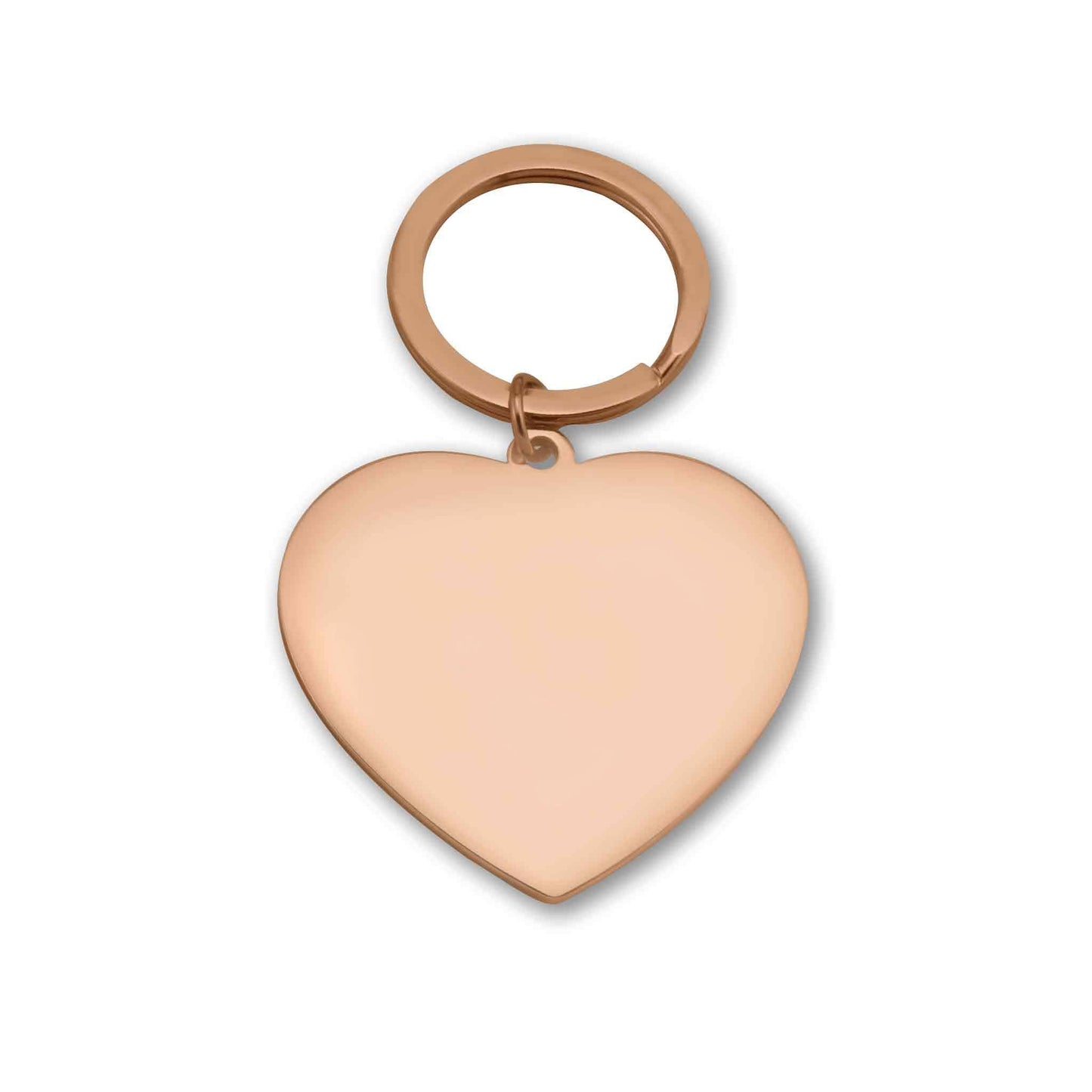 Engravable Heart Stainless Steel Keychain: Stainless / Small