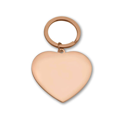 Engravable Heart Stainless Steel Keychain: Stainless / Small