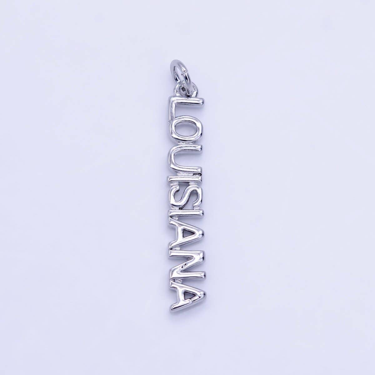 16K Gold Filled USA City States Script Tag Charm in Gold & Silver | D814 - D823: Gold / New York