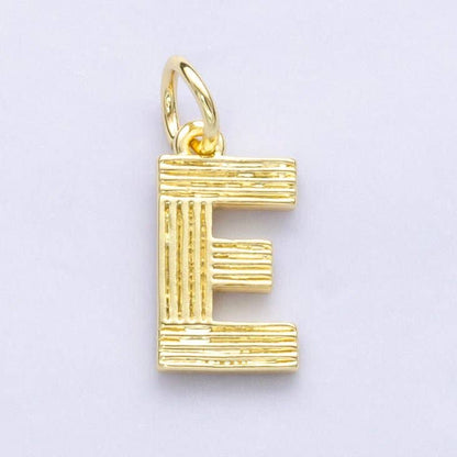 24K Gold Filled Groovy Disco Initial Letter Charm | A185 - A197: Letter C