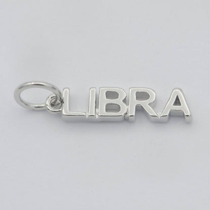 Gold Filled Zodiac Sign Script Words Mini Charm in Gold & Silver | A-A1815-A-A1820 | A-A1839-A-A1844: Silver / Scorpio