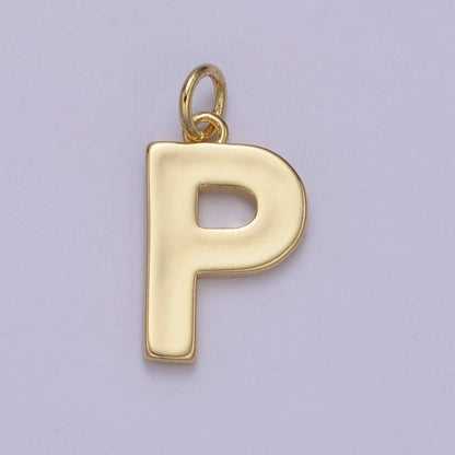 14k Gold Filled Minimalist Font Initial Letters Pendant Charm Wholesale Jewelry Supply A-703-A-715: All Initial