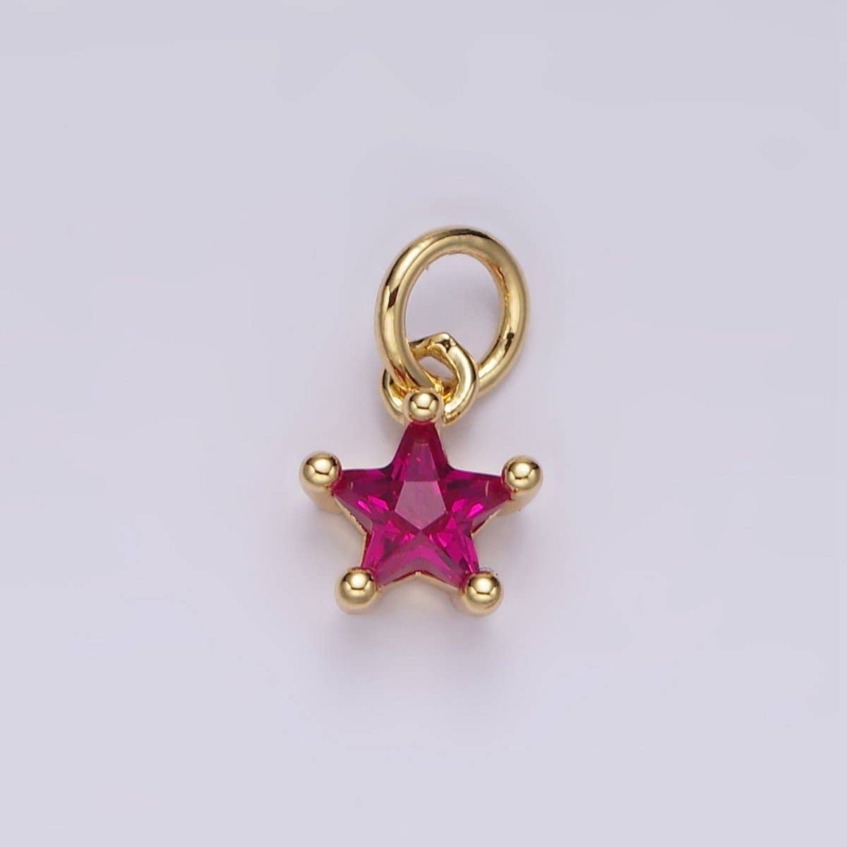 14K Gold Filled Celestial Star CZ Birthstone Personalized Add-On Charm | AG549 - AG560: Dark Blue