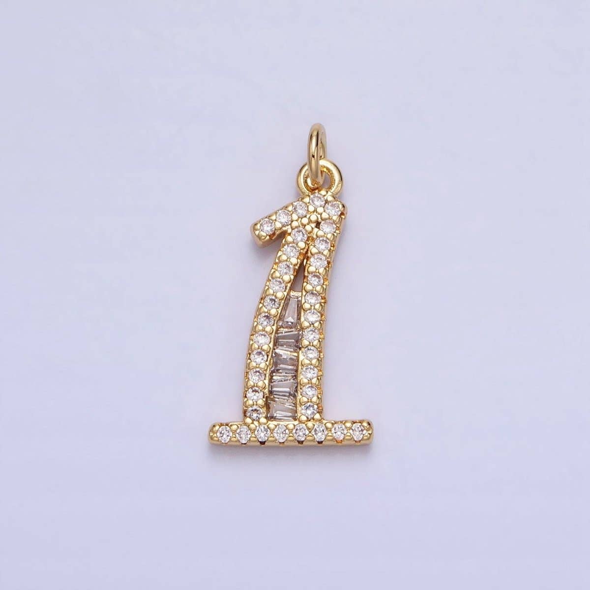 Micro Pave CZ Numbering Charms Pave Dangle Gold Filled Over Brass Number Charms Women Pave Number Findings Number 0-9 Charms AC519 - AC528: All # 0-9