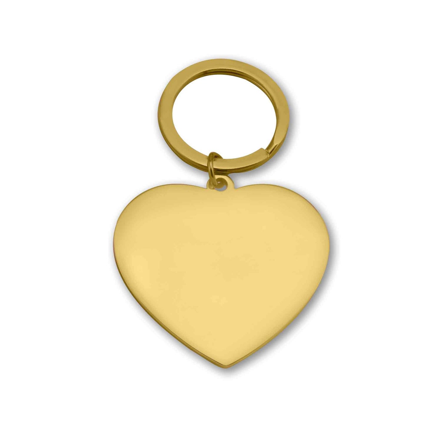 Engravable Heart Stainless Steel Keychain: Stainless / Small