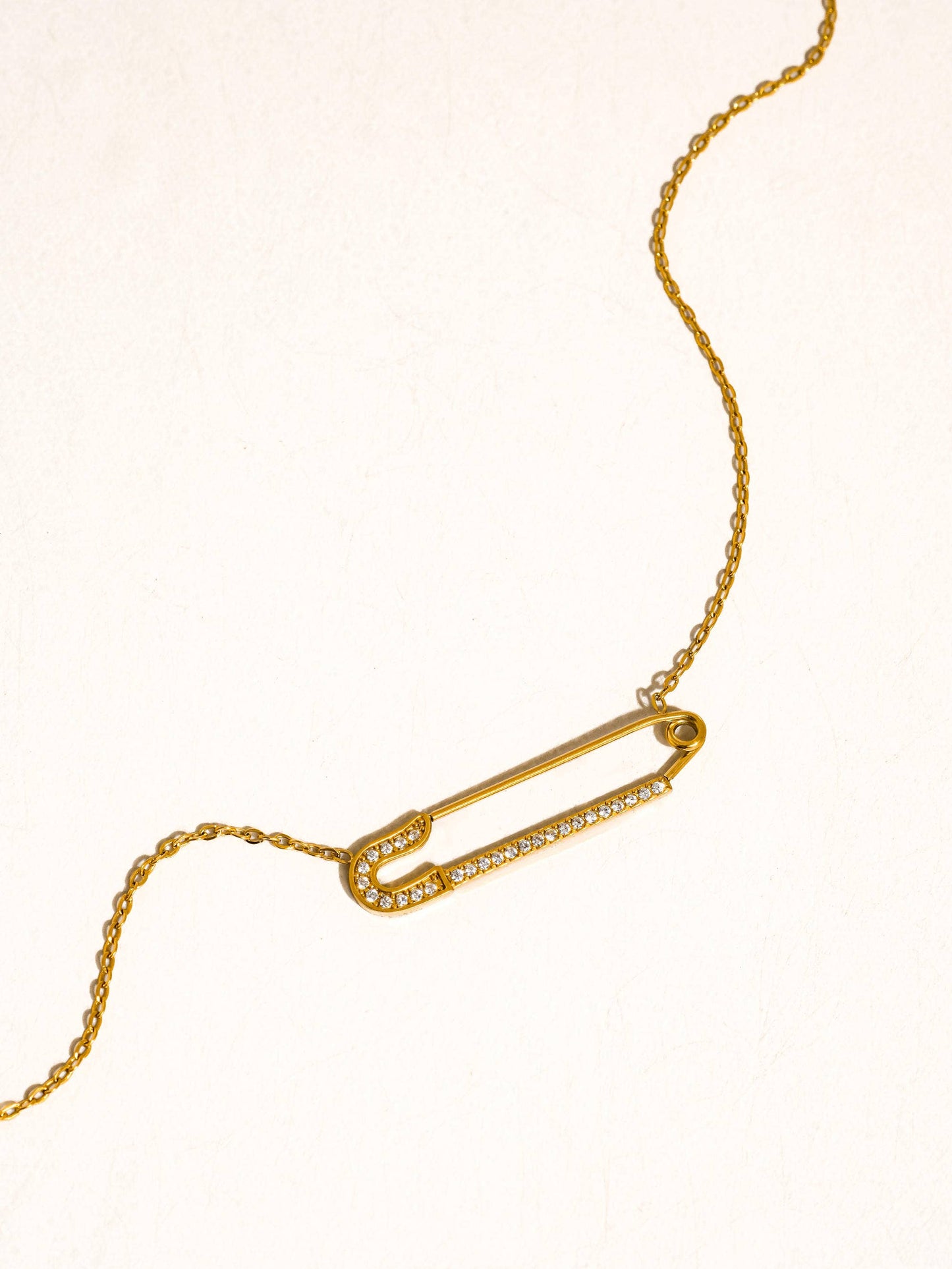 Lyselle 18K Gold Non-Tarnish Dainty Bar Necklace: Yellow Gold