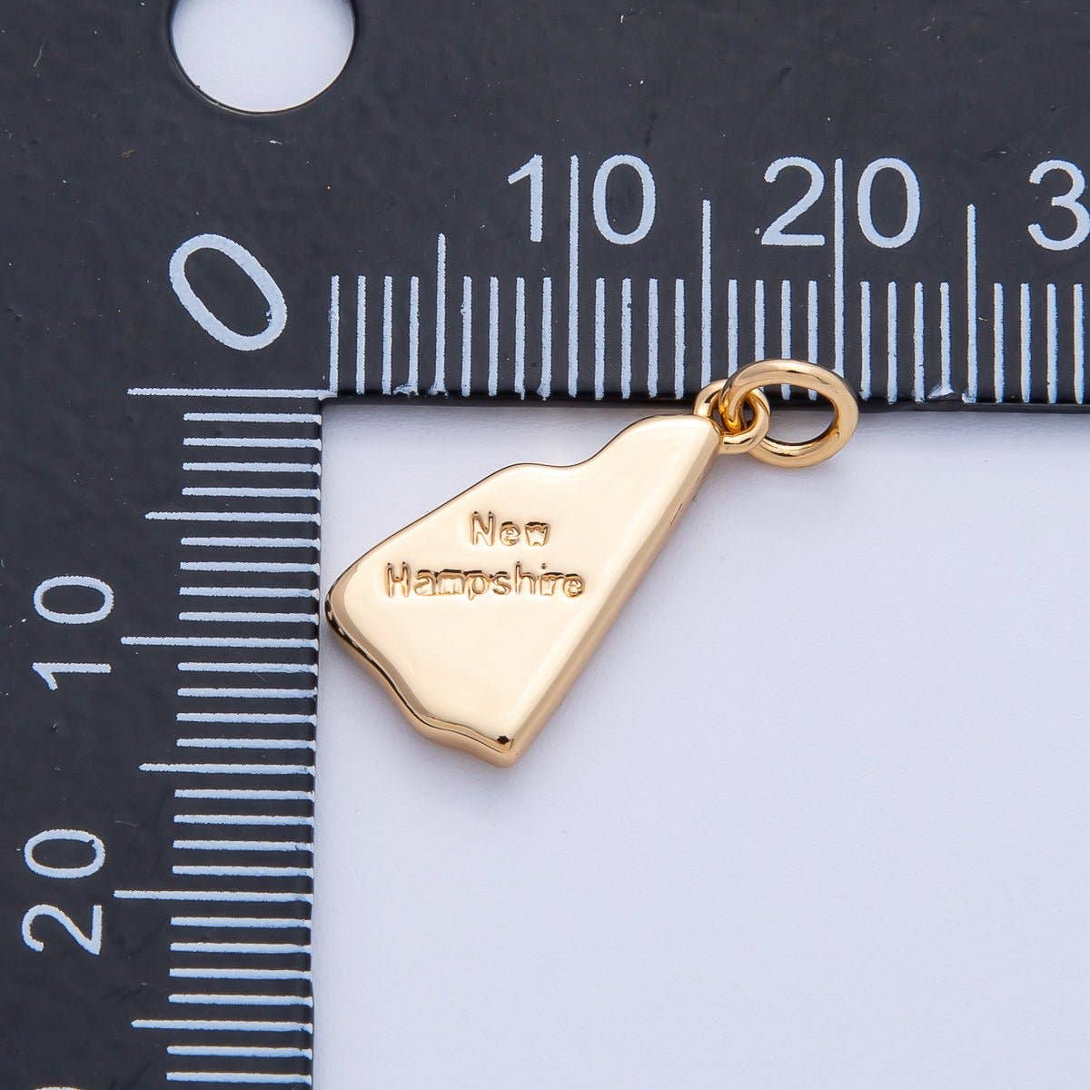 18K Gold Filled United States of America State Map Charm in Gold & Silver | AK064 - AK113: SILVER / 49. Texas