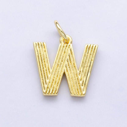 24K Gold Filled Groovy Disco Initial Letter Charm | A185 - A197: Letter C
