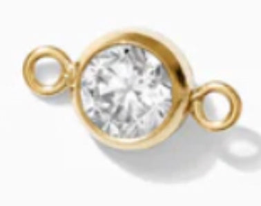Opal Birthstone Connector