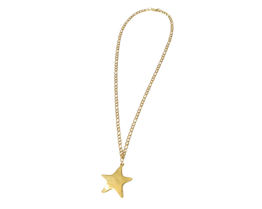 Gold Textured Star Necklace