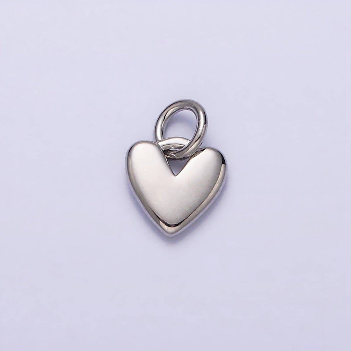 16K Gold Filled Heart Mini Add-On Charm in Gold & Silver | AC-1342 AC-1343: Silver