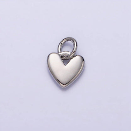 16K Gold Filled Heart Mini Add-On Charm in Gold & Silver | AC-1342 AC-1343: Silver