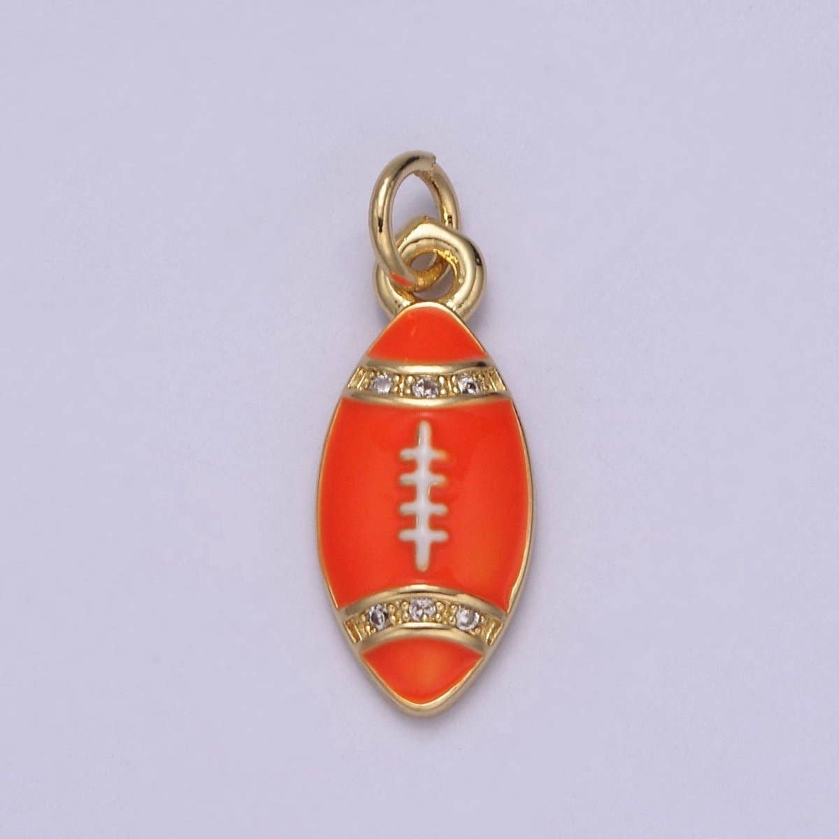 Mini Gold Football Charm Sports Ball Super Ball Party Jewelry Necklace Earring Bracelet Making N-925 - N-928: Brown