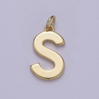 14k Gold Filled Minimalist Font Initial Letters Pendant Charm Wholesale Jewelry Supply A-703-A-715: All Initial