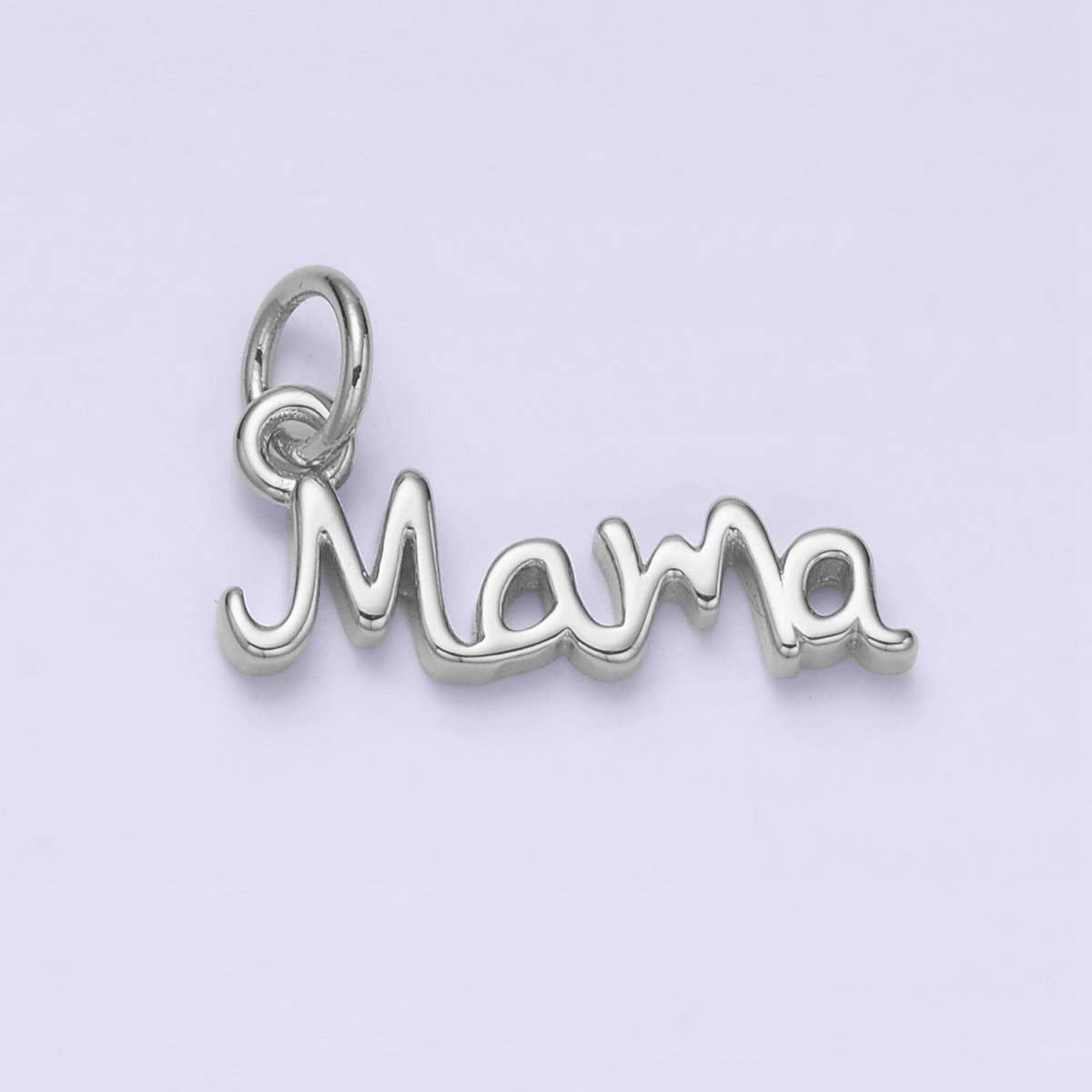 24K Gold Filled 23mm "Mama" Handwritten Script Sideway Charm | AC1420: Gold