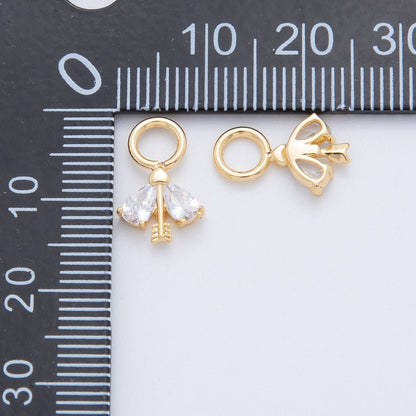 18K Gold Filled CZ Bee Insect Add-On Drop Earring Charm | AF749