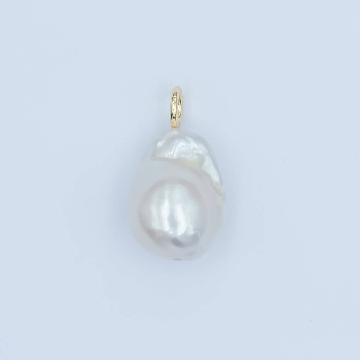 24K Gold Filled White Baroque Freshwater Pearl Pendant | P1638